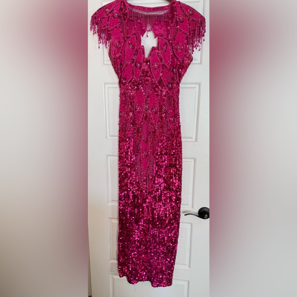 Sho Max Originals Vibrant Pink Silk Dress